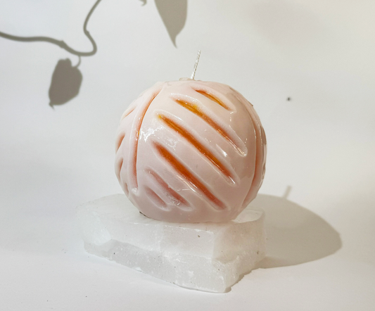 Artistic Orange Candle